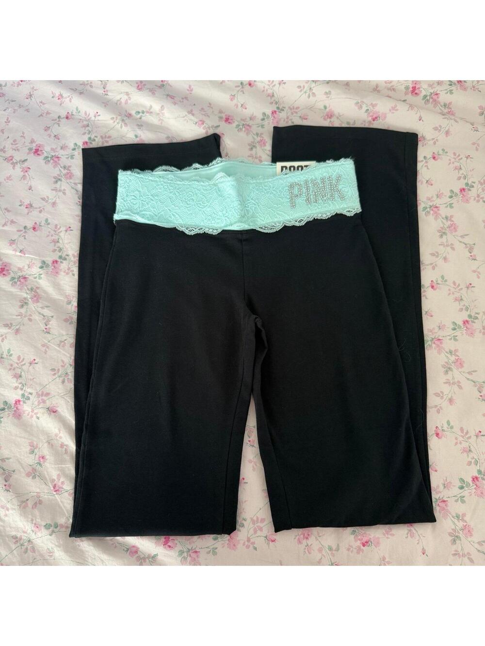 Victoria's Secret PINK Foldover yoga pants y2k